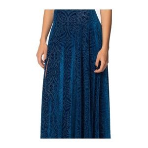 BlackMilk Clothing Burned Velvet Maxi Skirt